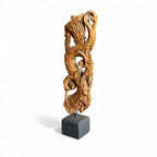 Soporte de Madera Vintage Indio, Tallado a Mano, Decoración Arquitectónica de Pared, Estilo Rústico Antiguo para Interiores del Hogar, Combinación Variada, 1 Contenedor - Product Image 2
