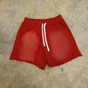 Fabricante ácido lavado Vintage hombres pantalones cortos Streetwear estilo 100% algodón pantalones cortos para hombres Jogger - Product Image 6