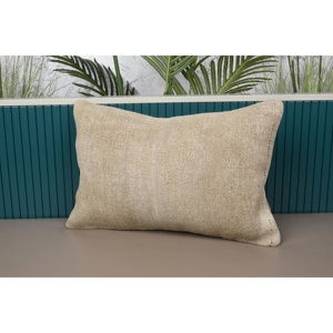 ปลอกหมอน kilim ขนสัตว์สีเบจและสีเขียวแนววินเทจแท้16X24นิ้วปอกระเจาถักด้วยมือสียอดนิยมเหมาะสำหรับตกแต่งห้องครัว - Product Image 3