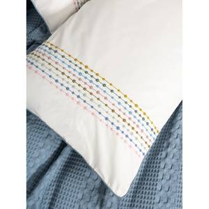 Ensemble de housse de couette en coton Aura double piqué Pebble Indigo - Product Image 3