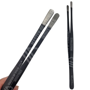 Pinces à BARBECUE en acier inoxydable de qualité supérieure de 30cm Ensemble d'outils de chef de cuisine noir Maître indirectement enduit - Product Image 5