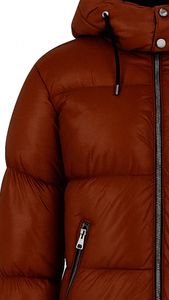 Veste d'hiver imperméable de style streetwear, 100% polyester/nylon, à capuche, avec logo sur le devant - Product Image 3