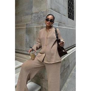 ชุดกางเกงขากว้างเอวสูงถักโครเชต์ Moon Loose รุ่น 9880 กางเกงใส่สบายระบายอากาศได้ดี - Product Image 5