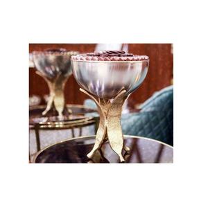 Bol de service au chocolat au design classique Présentoir à desserts en métal argenté avec support en or Bol à chocolat pour les mariages et les fêtes - Product Image 1