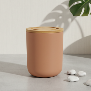 Wholesale 3460041M Premium Durable Ceramic Nordic Leak Proof Canister Food <b>Storage</b> Jar with Bamboo Lid for <b>Kitchen</b> <b>Pantry</b> - Product Image 3