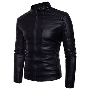 Chaqueta de cuero para hombre de diseño superior 2025, chaqueta de motocicleta informal de temporada de invierno con cuello levantado personalizado, moda de alta calidad - Product Image 3