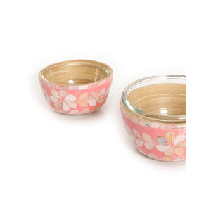 Lot de 2 bols à chocolat faits à la main en bois et en verre parfaits pour les repas à la maison et les événements de mariage - Product Image 3