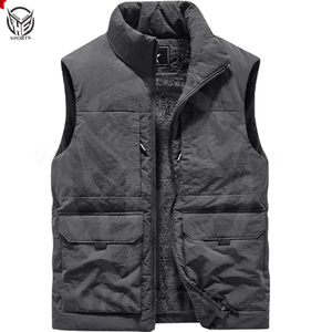 Chaleco Acolchado de Invierno para Hombre, con Cierre, 100% Poliéster, Ecológico, Cortavientos, de Secado Rápido - Product Image 3