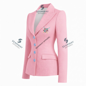 เสื้อเบลเซอร์ทรงเข้ารูปแบบกระดุมแถวเดียว ยี่ห้อ Gamma Phi Delta สำหรับชุดทำงานสุภาพสตรี คุณภาพพรีเมียม เหมาะสำหรับชุดทำงานในออฟฟิศ - Product Image 2