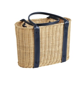 Bolsos de Playa Retro de Bambú Hechos a Mano para Mujer, Tejidos a Mano con Decoración de Perlas y Cierre de Cordón - Product Image 1
