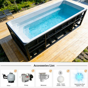 Custom Thick <b>Frame</b> Fiberglass Garden House Backyard Above Ground Swimming Pool Outdoor Inground <b>Frame</b> Pool - Product Image 2