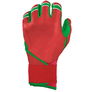 Gants de frappe de baseball personnalisés, couleur rouge, verte et blanche, sangle de poignet, durables, légers, respirants, logo personnalisé pour les professionnels - Product Image 3