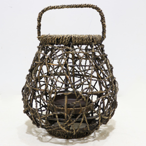 Artex Dong Thap Usine À La Main Jacinthe D'eau Lanterne Décorative Écologique Tissé Artisanat pour La Maison Bureau Cuisine Affiche - Product Image 5