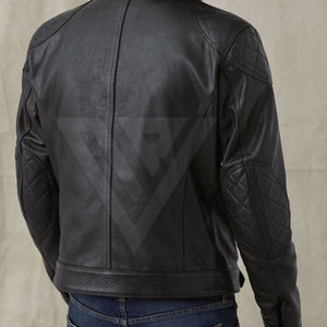 Classic Pu Leather Jacket Men Slim Fit Motorcycle Biker <b>Stand</b> Collar Casual Autumn Spring Fashion Outerwear Italian Design - Product Image 5