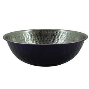 Recién llegado, cuenco redondo de Metal para servir comida, frutero púrpura TPR P/C para decoración de cocina, venta al por mayor, hecho a mano a granel - Product Image 1