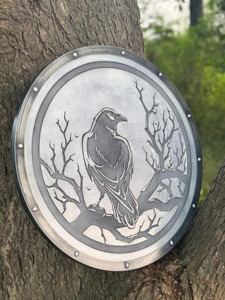 ของเล่นโล่กลมยุคกลางแบบแฮนด์เมดมีดไวกิ้งมีดสำหรับเล่นสนามรบดีไซน์ตามสั่ง - Product Image 4