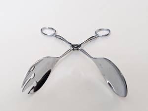 Pinzas para ensaladas y tostadas de acero inoxidable con acabado pulido de espejo, ideal para el hogar, hotel y comedor, elegante herramienta de servicio hecha a mano - Product Image 5