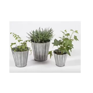 Macetas galvanizadas de alta calidad con asas Forma y tamaño personalizados Macetas hechas a mano Macetas Contenedores de hierbas al mejor precio - Product Image 6