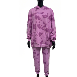 Sudadera con capucha Rosa desgastada para mujer, chándales de entrenamiento, conjuntos de pantalones de dos piezas para mujer, conjunto de chándal para mujer - Product Image 3