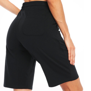 Short de survêtement en coton éponge français à cordon de serrage à séchage rapide short pour femme avec 2 poches - Product Image 1