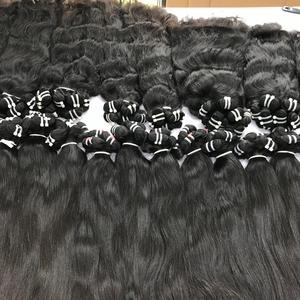 Venta al por mayor de alta calidad de color negro recto natural de la trama de la piel extensiones de cabello humano para las mujeres de origen vietnamita - Product Image 2