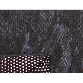 Camicia da Uomo Tallia Slim-Fit Elasticizzata con Stampa Pelle di Serpente, Tessuto Popeline Nero, Taglie 16-32-33, per Primavera - Product Image 3