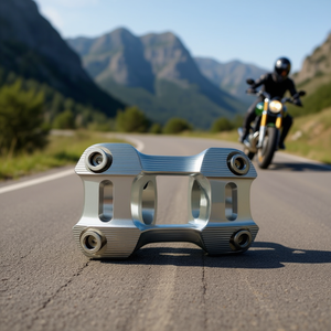 Rehausseur de guidon en aluminium poli pour motos, diamètre 22mm-28mm, pour rénovation/amélioration du système de direction - Product Image 3