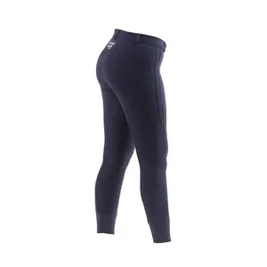 Pantalones ecuestres de cintura alta para mujer, cómodos parches de rodilla estampados duraderos, mallas para montar a caballo, ropa con número de modelo - Product Image 1