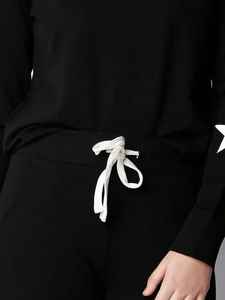 Survêtement de luxe neuf personnalisé pour femme, broderie d'entraînement, coupe ajustée, 100% coton, taille plus, avec pantalon évasé, écologique - Product Image 2