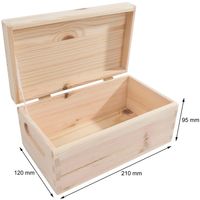 Boîte-cadeau en bois de pin inachevé avec couvercle à charnière et fermoir avant pour l'artisanat Art Hobbies Home Storage