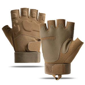 Gants de moto à demi-doigts, gants de sport en plein air, gants pour cyclistes, gants en cuir de qualité supérieure, - Product Image 6