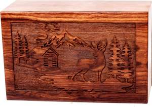 Urnes commémoratives de crémation en palissandre pour humains adultes hommes femmes urnes boîte cercueil pour cendres hommes femmes grandes urnes funéraires pour cendres - Product Image 3