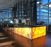 Discothèque Hôtel bar Meubles Corian Marbre Led Lumière Ready Made Restaurant bar Comptoir