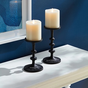 Best Selling Metal <b>Pillar</b> <b>Candle</b> <b>Holder</b> Matt <b>Black</b> Finished Luxury Design for Wedding & Christmas Tabletop Decor - Product Image 6