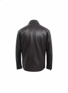 Chaqueta de Cuero de Oveja Genuina para Hombre, de Alta Costura, Invierno, Transpirable, Ecológica, Color Rib, Talla Grande - Product Image 6