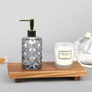 Rustic Wooden Pedestal Stand Riser <b>Tray</b>, Soap Dish and <b>Plant</b> Holder for Kitchen and Bathroom Sink, Decorative <b>Tray</b> for Candles - Product Image 2