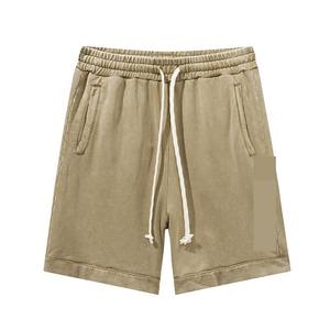 Shorts baggy décontractés noirs lavés à l'acide avec cordons Shorts personnalisés pour hommes à vendre - Product Image 6