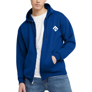 Sudadera con capucha de invierno para hombre de alta calidad 100% algodón manga larga Color sólido transpirable urbano Casual moda deportiva con capucha prendas de vestir exteriores - Product Image 1