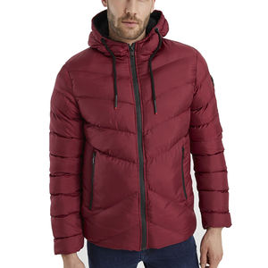 OEM Custom Logo <b>Men's</b> 2026 Winter Red <b>Lightweight</b> Safari <b>Jacket</b> Stand Collar <b>Waterproof</b> Fashionable Duck Bomber Thin Thickness - Product Image 1