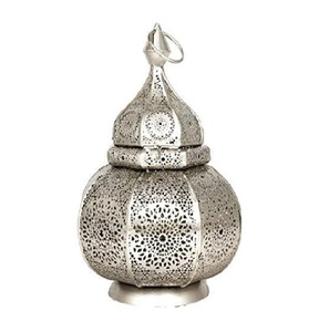 Linternas colgantes marroquíes chapadas en plata de estilo moderno, Metal de la mejor calidad para fiesta de Navidad, boda, banquete, galería, escenario - Product Image 3