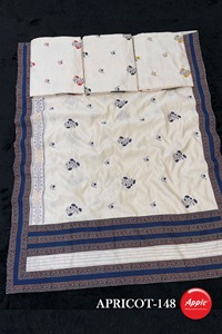 สารีผ้าลินินแอปริคอทที่สง่างามผสมผสานอย่างลงตัวของความสง่างามและประเพณี - Product Image 5