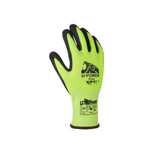 Guantes de trabajo de seguridad FLEX, color verde/Negro fluorescente, 12 pares - Product Image 1