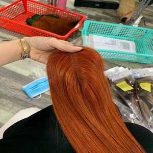 Bone Straight Brown Ombre Extensiones de cabello naranja Super Double Drawn Bundles 100% Cabello humano virgen natural sin procesar - Product Image 5