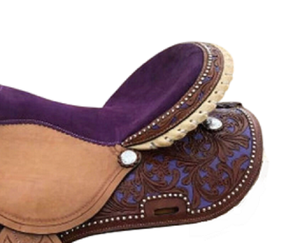 Sillín occidental de caballo de cuero genuino de calidad superior para carreras de barriles y equitación - Product Image 5