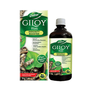 Jus de Dabur Giloy Ras, un litre, jus d'herbes ayurvédiques naturel pour soutenir le système immunitaire, détoxification du corps, pour approvisionnement en vrac en provenance d'Inde - Product Image 4