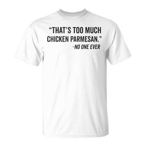 Camiseta Chicken Parmesan con diseño para amantes de la comida italiana, cuello redondo blanco - Product Image 1