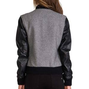 Service OEM ODM Veste universitaire à manches longues pour femmes Veste de baseball courte pour femmes Nouvelle arrivée Vestes universitaires pour l'hiver - Product Image 3