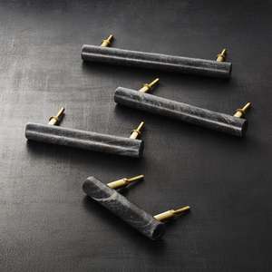 <b>Black</b> High <b>Polished</b> Stone Marble Door Knobs with Custom Color Shape Size-Made in India - Product Image 3