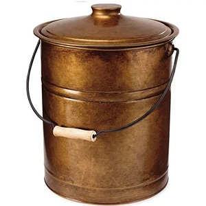 Seau à charbon en fer galvanisé argenté pour brasero extérieur 9999 BTU, prix usine bas de gros - Product Image 3