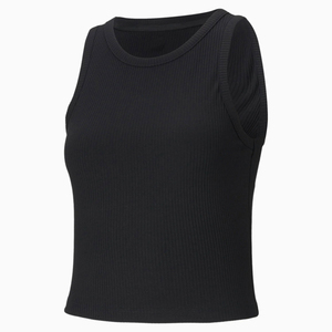 Nuevo Top corto sin mangas para mujer, ropa informal alta de Color sólido, camiseta sin mangas de punto acanalada ajustada para mujer, camisetas sin mangas con logotipo personalizado - Product Image 5